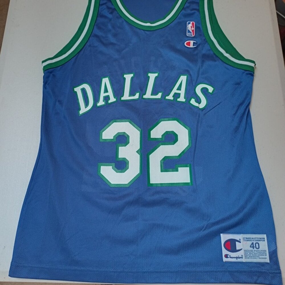 Champion Jamal Mashburn Dallas Mavericks NBA Basketball Jersey Adult Medium 40